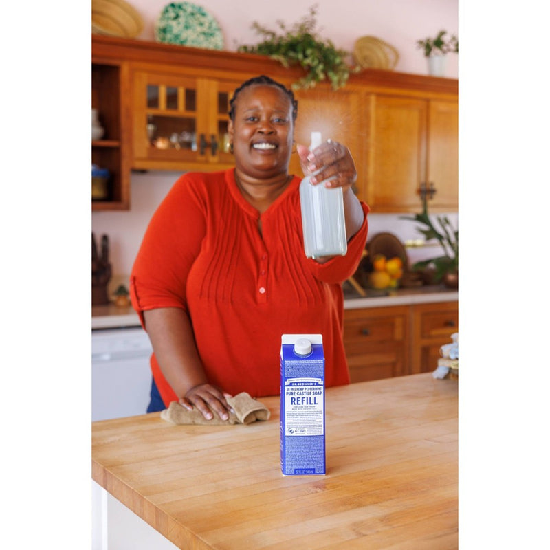 Dr. Bronner's Peppermint Pure Castile Soap Refill Carton - 32oz