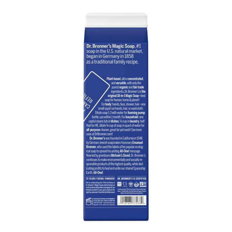 Dr. Bronner's Peppermint Pure Castile Soap Refill Carton - 32oz