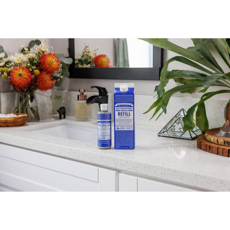 Dr. Bronner's Peppermint Pure Castile Soap Refill Carton - 32oz