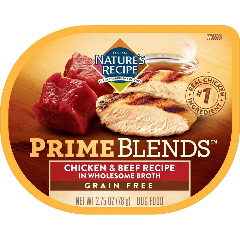 Nature's Recipe Grain-Free Wet Dog Food Chicken & Beef Recipe In Wholesome Broth - 2.75oz