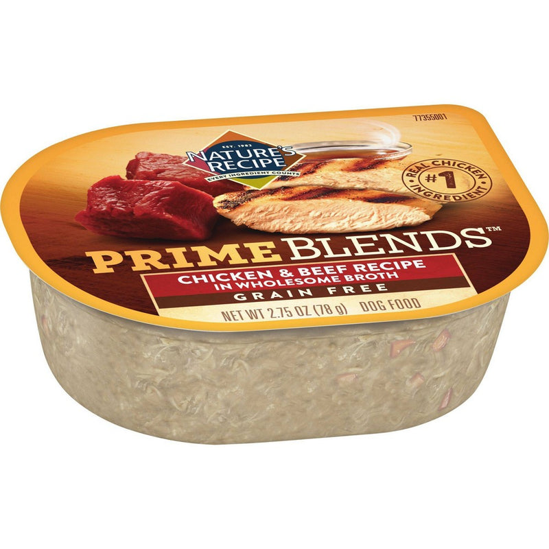 Nature's Recipe Grain-Free Wet Dog Food Chicken & Beef Recipe In Wholesome Broth - 2.75oz