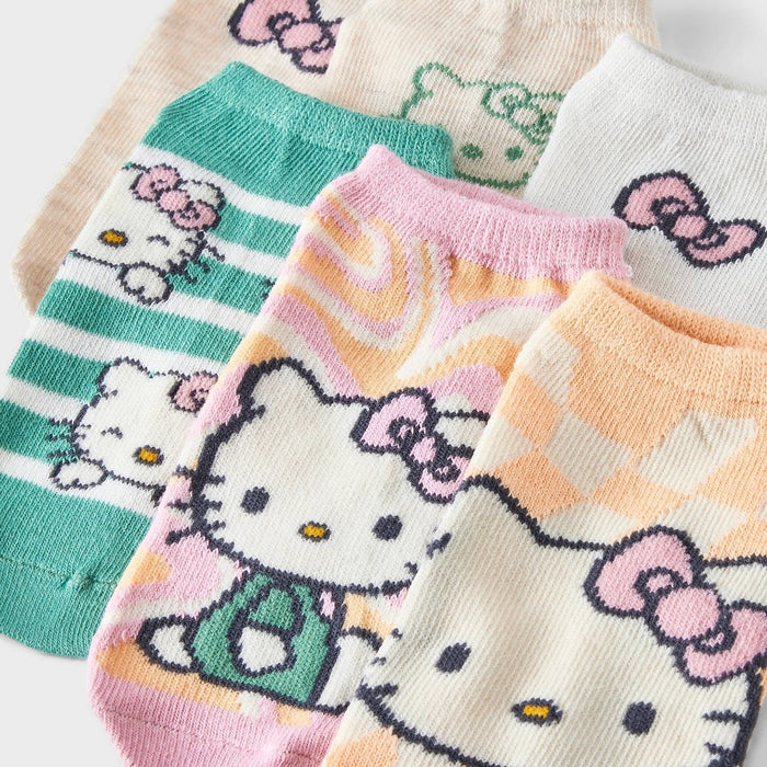 Girls' Hello Kitty 6pk No Show Socks - M/L
