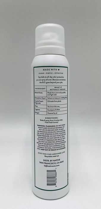 Native Deodorant & Body Spray - Eucalyptus & Mint - Aluminum Free - 3.5 oz
