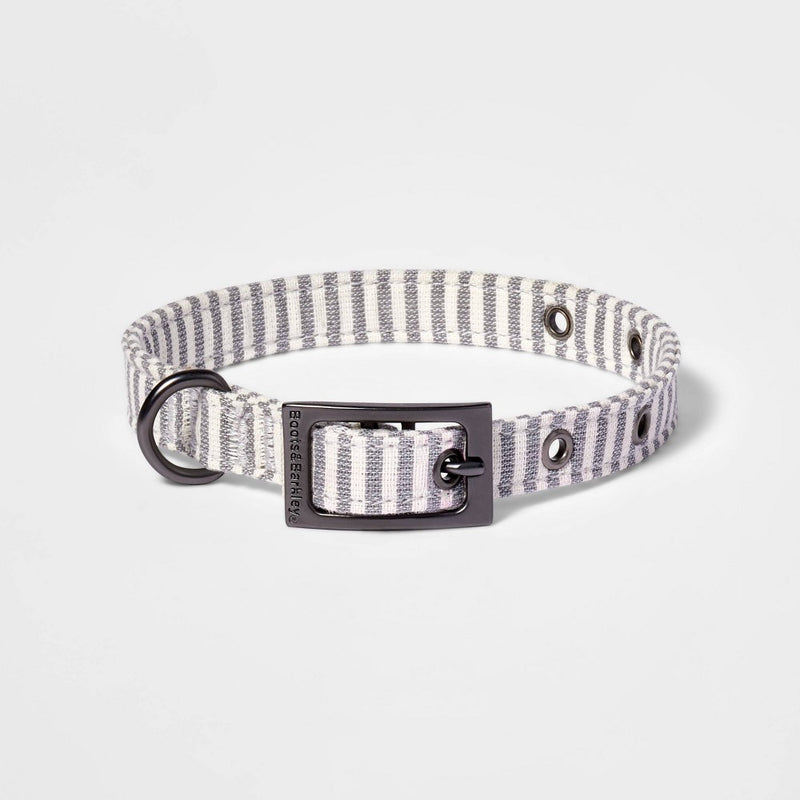 Striped Fashion Dog Collar with Pin Buckle - S - Boots & Barkley