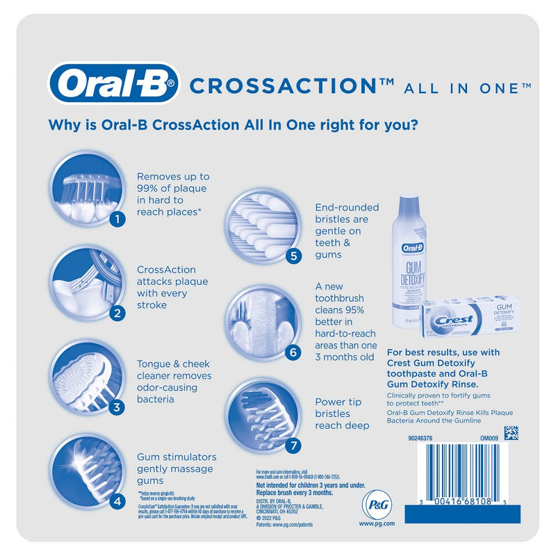Oral-B Pro-Health CrossAction All-in-One Soft Toothbrush - 6ct
