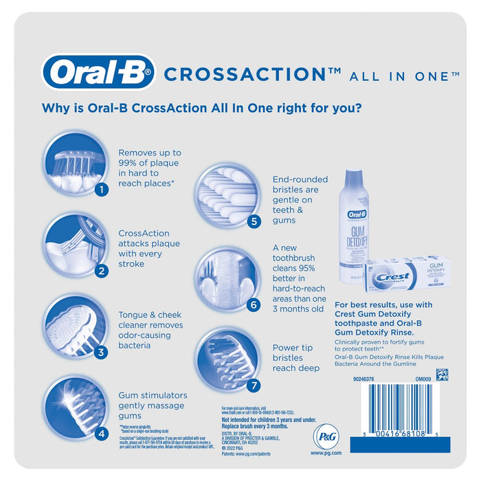 Oral-B Pro-Health CrossAction All-in-One Soft Toothbrush - 6ct