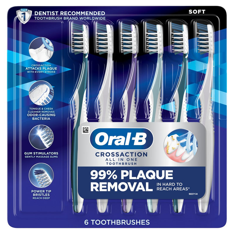 Oral-B Pro-Health CrossAction All-in-One Soft Toothbrush - 6ct