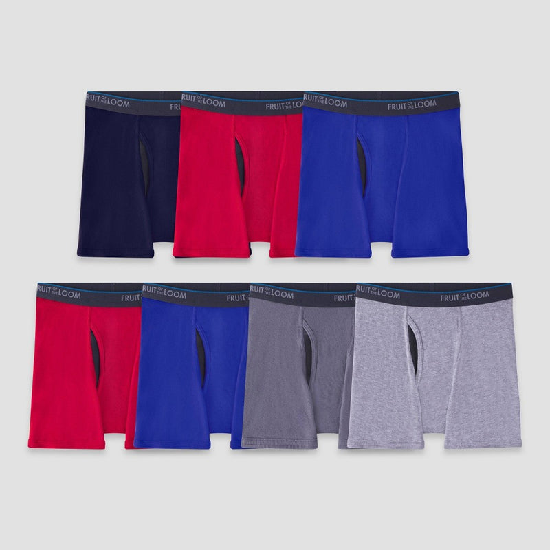 Fruit Of The Loom Boys' Bonus Pack 7 Boxer Briefs - Colors May Vary L