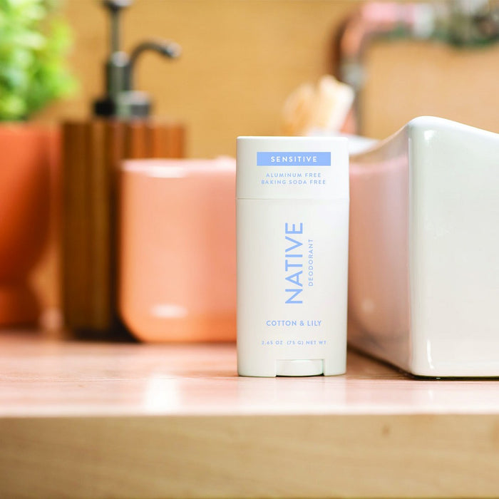 Native Sensitive Deodorant - Cotton & Lily - No Baking Soda - 2.65 oz