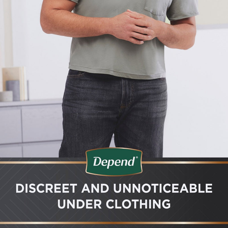 Depend Real Fit Incontinence Underwear for Men - Maximum Absorbency - S/M - Black & Gray - 14ct