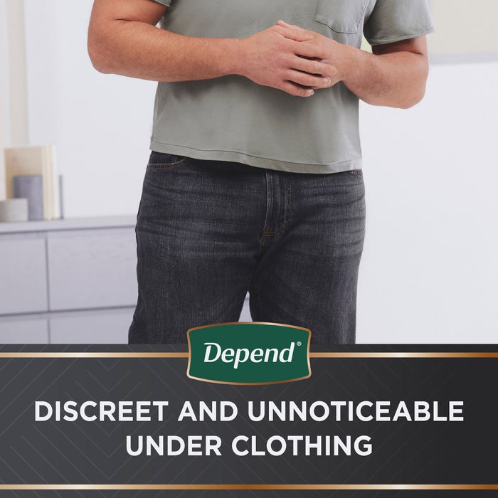 Depend Real Fit Incontinence Underwear for Men - Maximum Absorbency - S/M - Black & Gray - 14ct