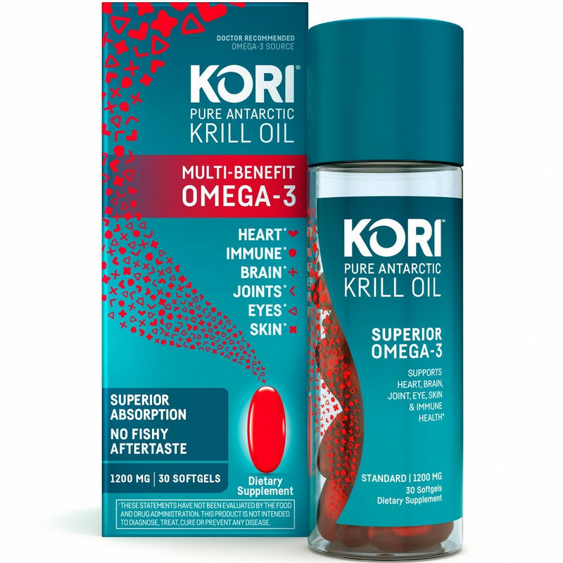 Kori Krill Oil Superior Omega-3 1200mg Standard Softgels - 30ct