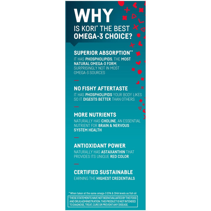 Kori Krill Oil Superior Omega-3 1200mg Standard Softgels - 30ct