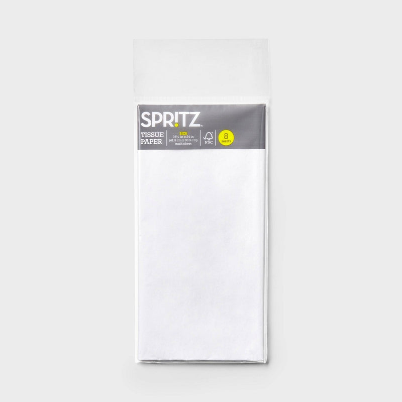 8ct White Tissue Papers - Spritz