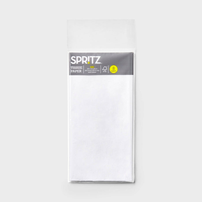 8ct White Tissue Papers - Spritz