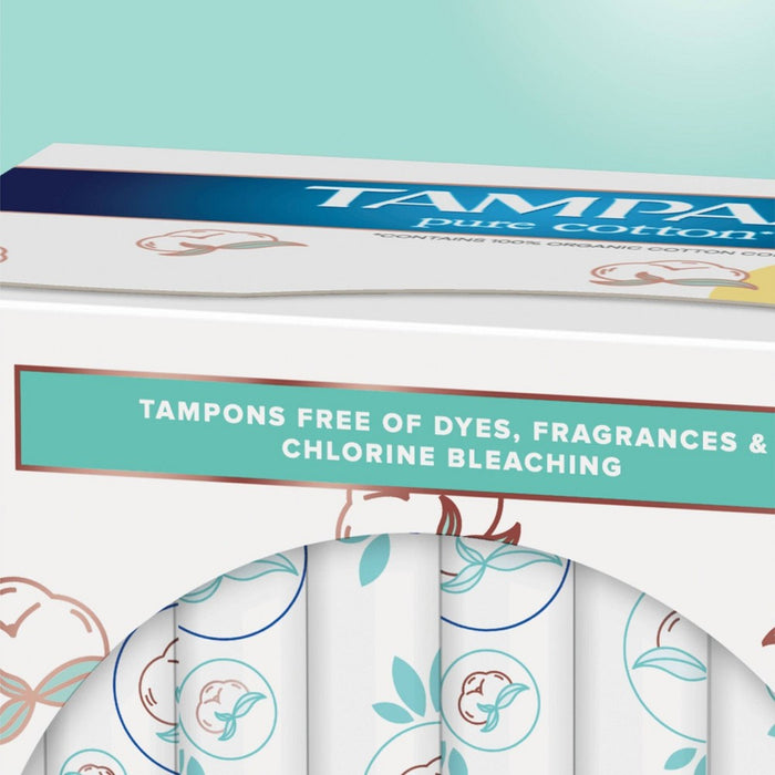Tampax Pure Cotton Tampons - Regular/Super - 22ct