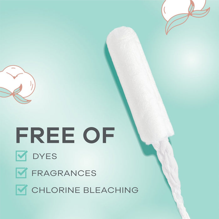 Tampax Pure Cotton Tampons - Regular/Super - 22ct