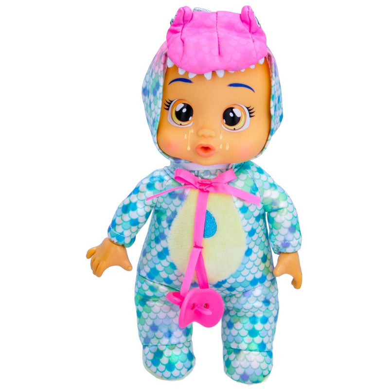 Cry Babies Tiny Cuddles Dinos Mia with T-Rex Dinosaur Themed Metallic Pajamas 9" Baby Doll