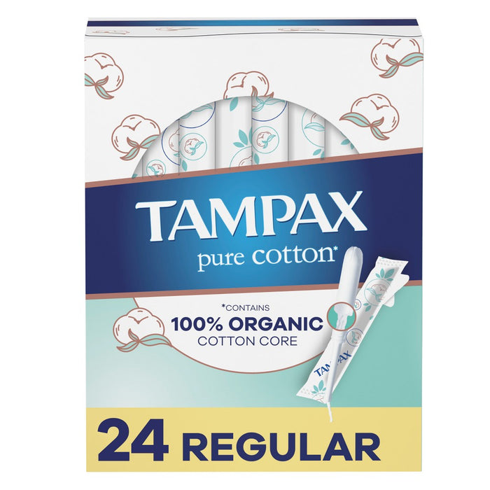 Tampax Pure Cotton Tampons - Regular - 24ct
