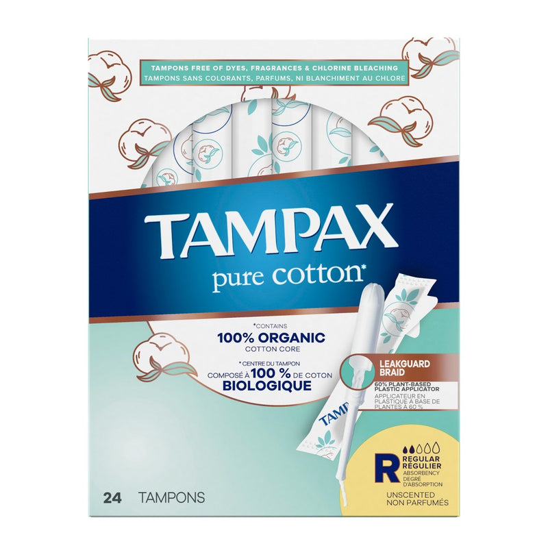 Tampax Pure Cotton Tampons - Regular - 24ct