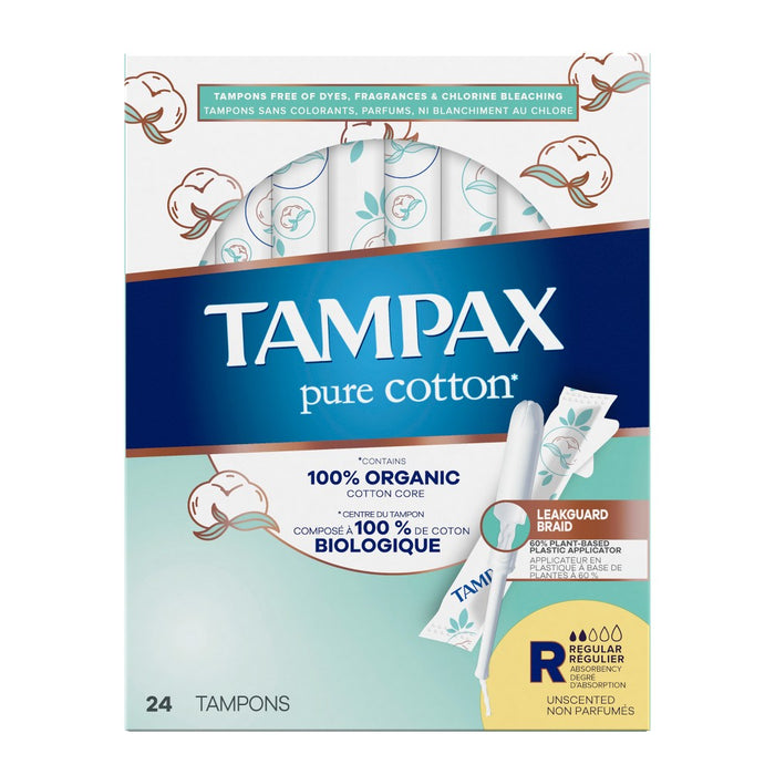 Tampax Pure Cotton Tampons - Regular - 24ct