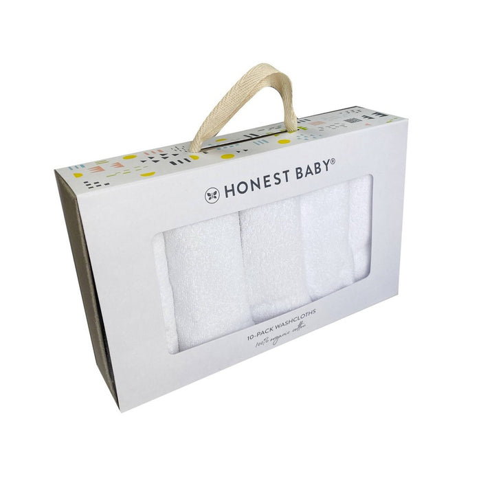 Honest Baby 10pk Organic Cotton Washcloth - White