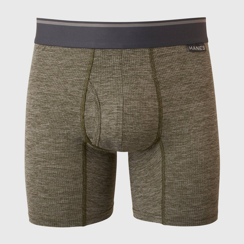 Hanes Premium Men's Breathable Mesh Comfort Flex Fit Boxer Briefs - Green S