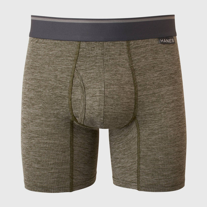 Hanes Premium Men's Breathable Mesh Comfort Flex Fit Boxer Briefs - Green S