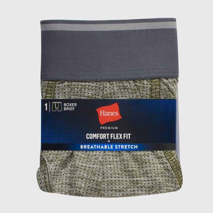 Hanes Premium Men's Breathable Mesh Comfort Flex Fit Boxer Briefs - Green S