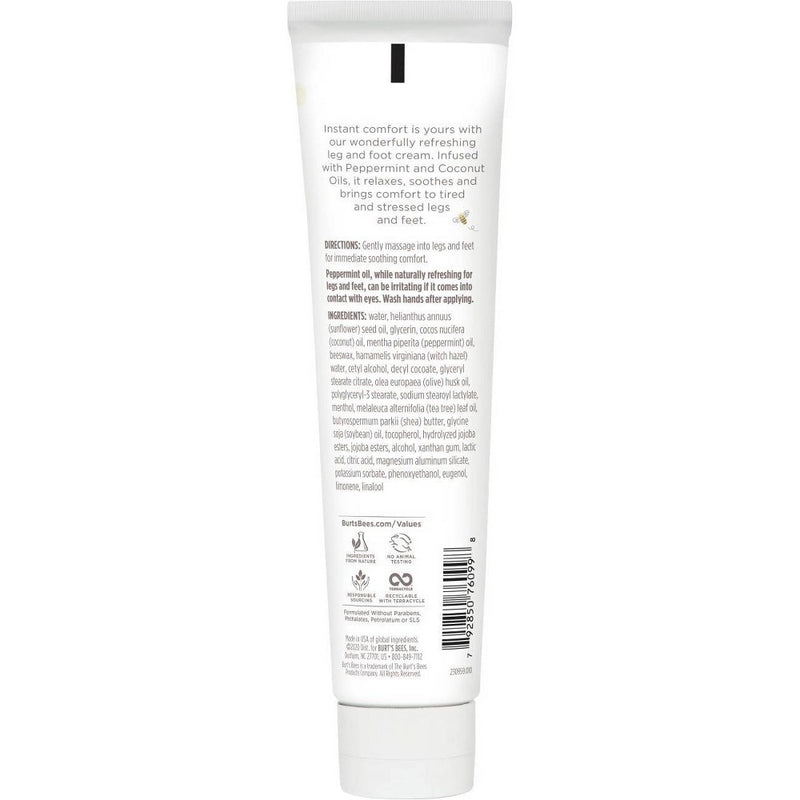 Burt's Bees Mama Bee Leg and Foot Cream Peppermint & Coconut - 3.38 fl oz