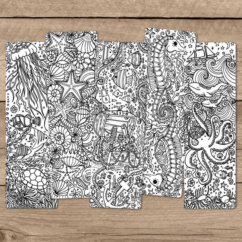 Coloring Bookmark - Set of 5