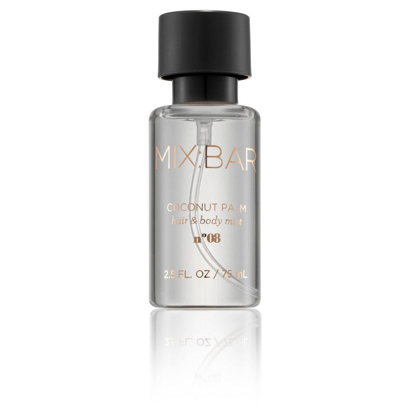 MIX:BAR Coconut Palm Mini Hair & Body Mist - Travel Size Body Spray & Hair Perfume, 2.5 fl oz