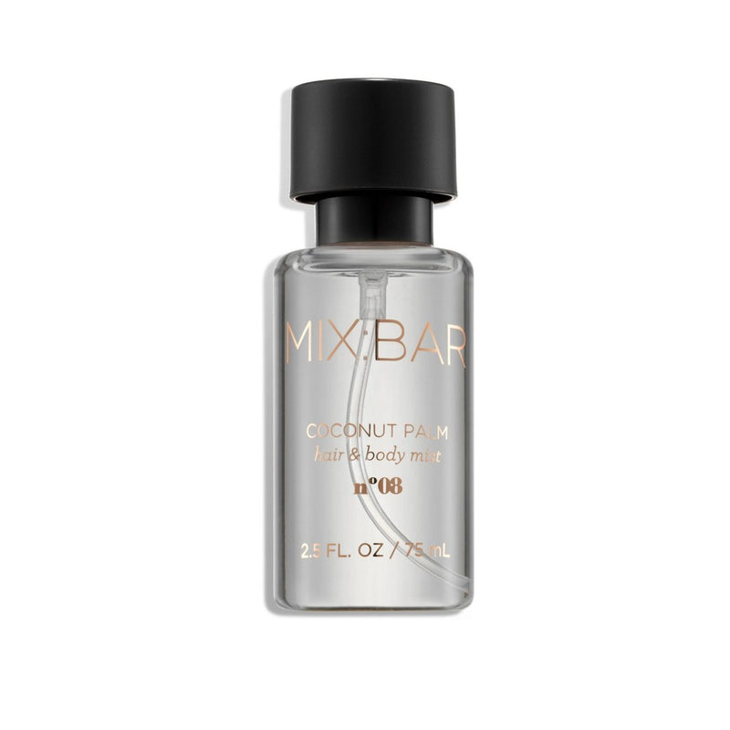 MIX:BAR Coconut Palm Mini Hair & Body Mist - Travel Size Body Spray & Hair Perfume, 2.5 fl oz