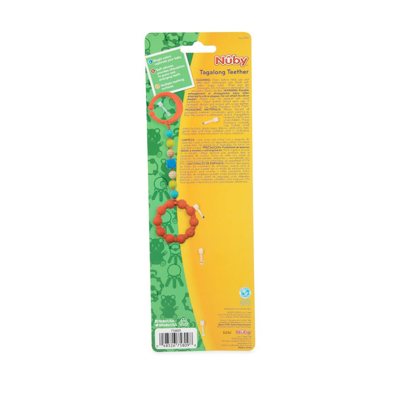 Nuby Tag-A-Long Teether - Gray