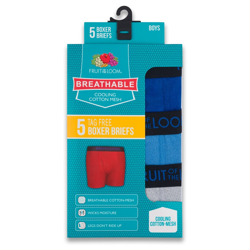 Fruit of the Loom Boys' 5pk Boxer Briefs - Colors May Vary S(6-8)