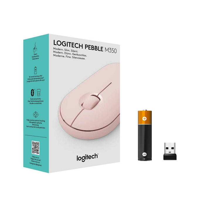 Pebble 350 Bluetooth Mouse - Light Pink