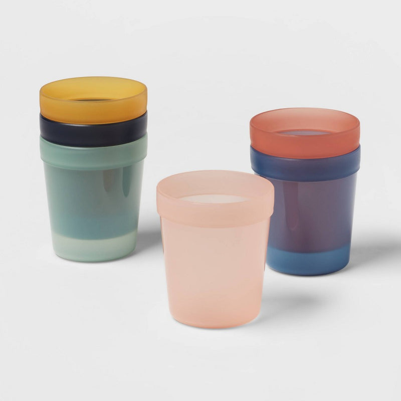 8oz 6pk Plastic Solid Kids' Tumblers - Pillowfort