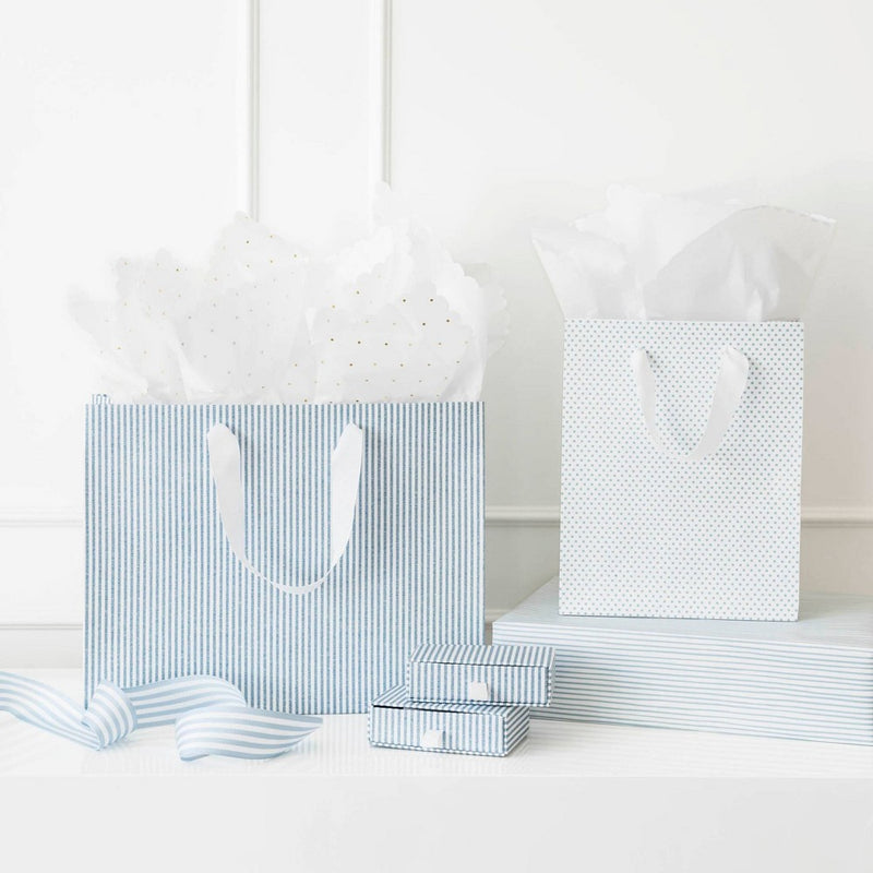 Chambray Ticking Striped Medium Gift Bag - Sugar Paper + Target