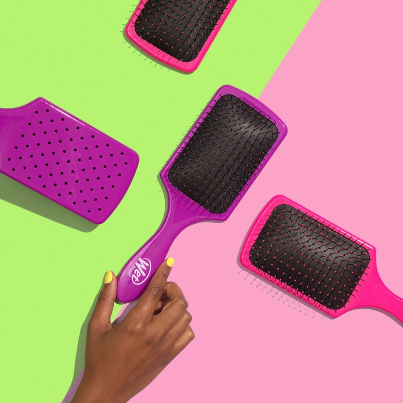Wet Brush Paddle Detangler Hair Brush More Surface Area for Thick, Curly and Coarse Hair - Solid Black