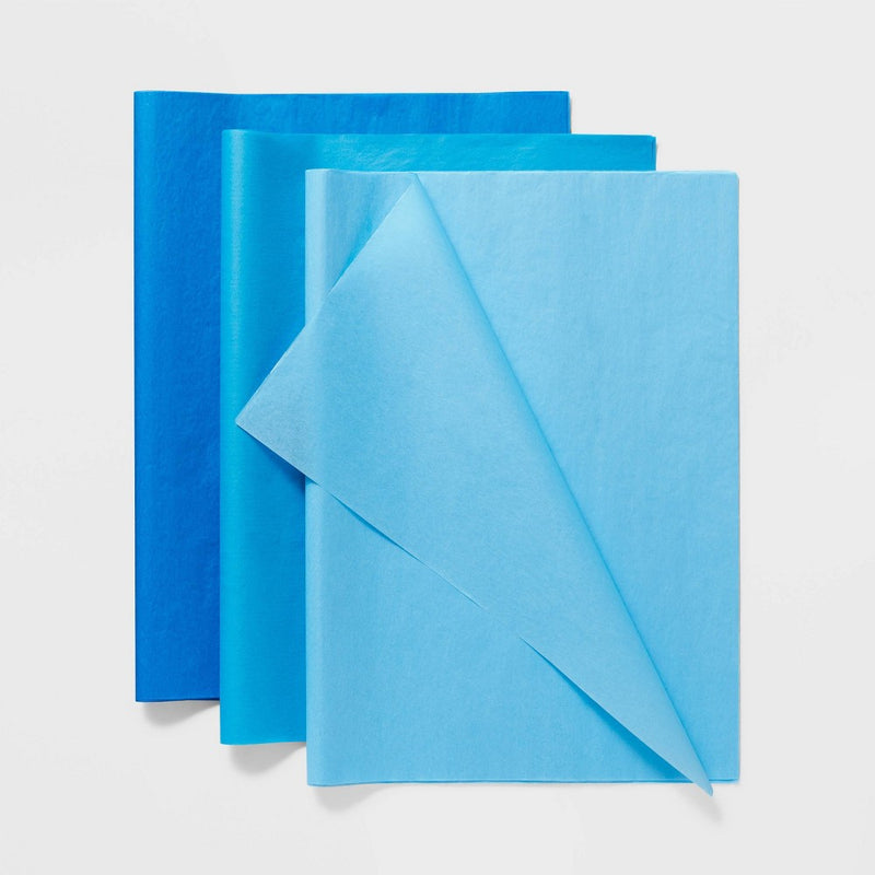 20ct Banded Tissue Paper Blue - Spritz