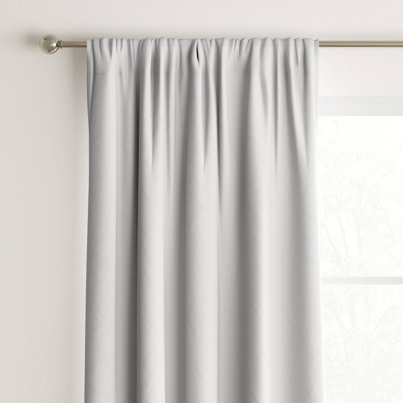 42"x84" Room Darkening Heathered Window Curtain Panel White - Room Essentials