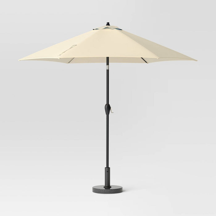48.5lbs Granite Round Outdoor Patio Market Umbrella Base Black - Threshold (LOCAL PICKUP ONLY)