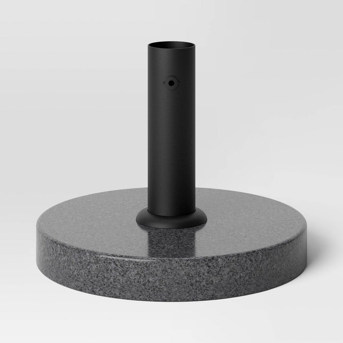 48.5lbs Granite Round Outdoor Patio Market Umbrella Base Black - Threshold (LOCAL PICKUP ONLY)