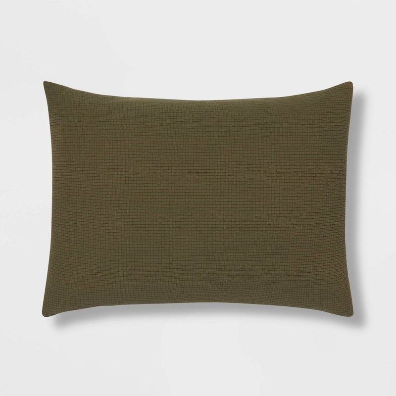 12pc King Micro Texture Comforter & Sheet Bedding Set Dark Green - Threshold (LOCAL PICKUP ONLY)