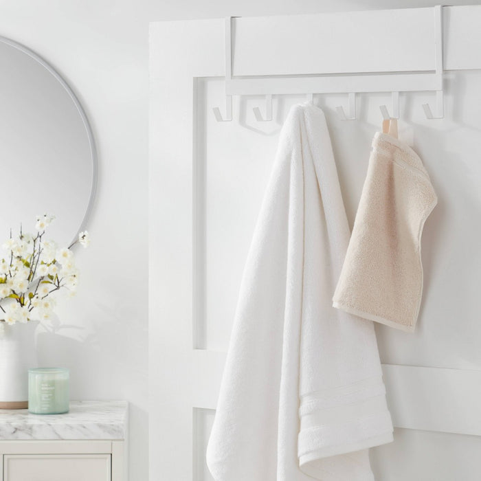 Large Over the Door Hook 6 Hooks Matte White - Brightroom