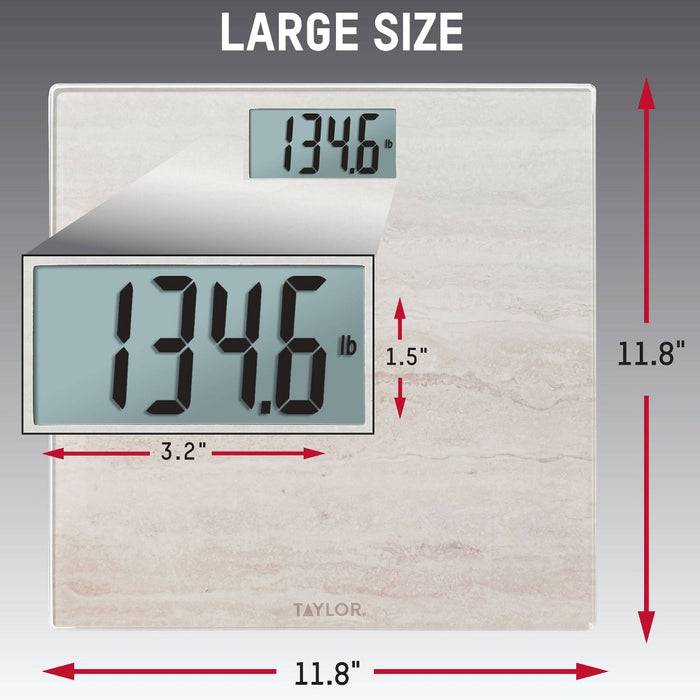 Taylor Digital Glass Scale Travertine