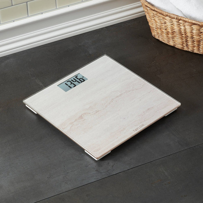 Taylor Digital Glass Scale Travertine