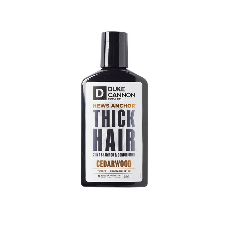 Duke Cannon News Anchor 2-in-1 Hair Wash - Cedarwood - Shampoo and Conditioner for Men - 10 fl. oz