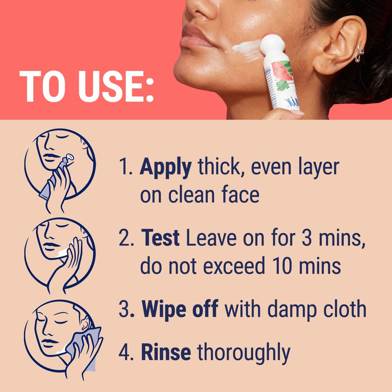 Nair Prep & Smooth Facial Hair Removal Cream for Women Hydrating - 1.76 oz