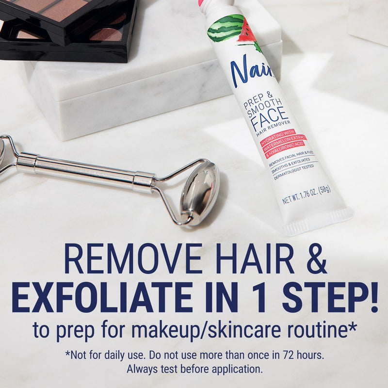 Nair Prep & Smooth Facial Hair Removal Cream for Women Hydrating - 1.76 oz